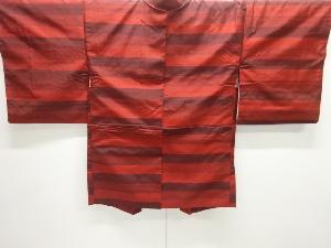 横段織り出し手織り節紬羽織